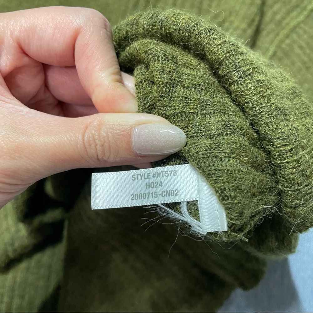 Madewell Ribbed Alpaca Blend Crewneck Sweater Size XXS in Kale - Picture 5 of 5
